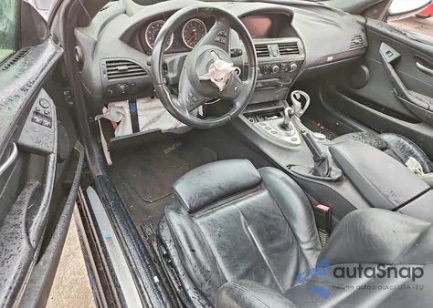 2007 BMW M6 z USA, uszkodzony, nr VIN WBSEH93557B798299